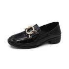 Romwe Metal Chain Decor Loafers