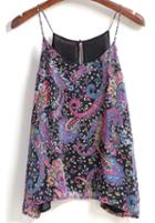 Romwe Spaghetti Strap Tribal Print Vest