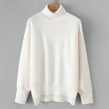 Romwe High Neck Dip Hem Solid Jumper