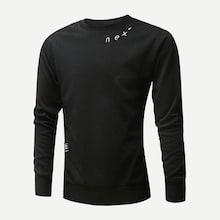 Romwe Men Embroidery Detail Tee