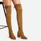 Romwe Over The Knee Self Tie Boots