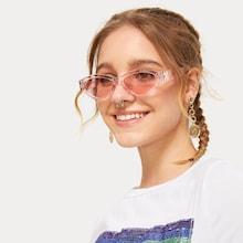 Romwe Tinted Clear Lens Sunglasses