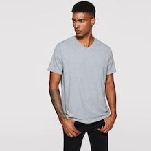 Romwe Guys V-neck Heather Grey Tee