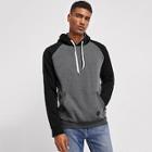 Romwe Men Contrast Raglan Sleeve Drawstring Hoodie