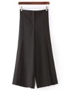 Romwe High Waist Wide Leg Black Pant