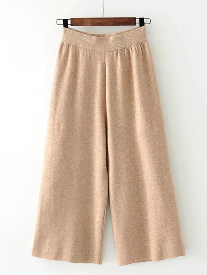 Romwe Wide Leg Knit Pants
