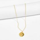 Romwe Star Detail Disc Pendant Necklace