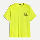 Romwe Guys Letter Print Neon T-shirt
