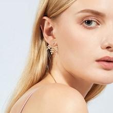 Romwe Leaf Shaped Stud Earrings