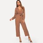 Romwe Polka Dot V Neck Jumpsuits