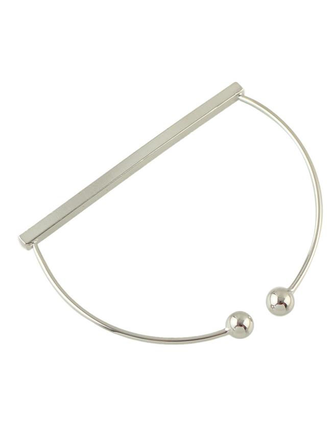 Romwe Silver Half Round Shape Bracelet