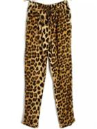 Romwe Elastic Waist Drawstring Leopard Pant