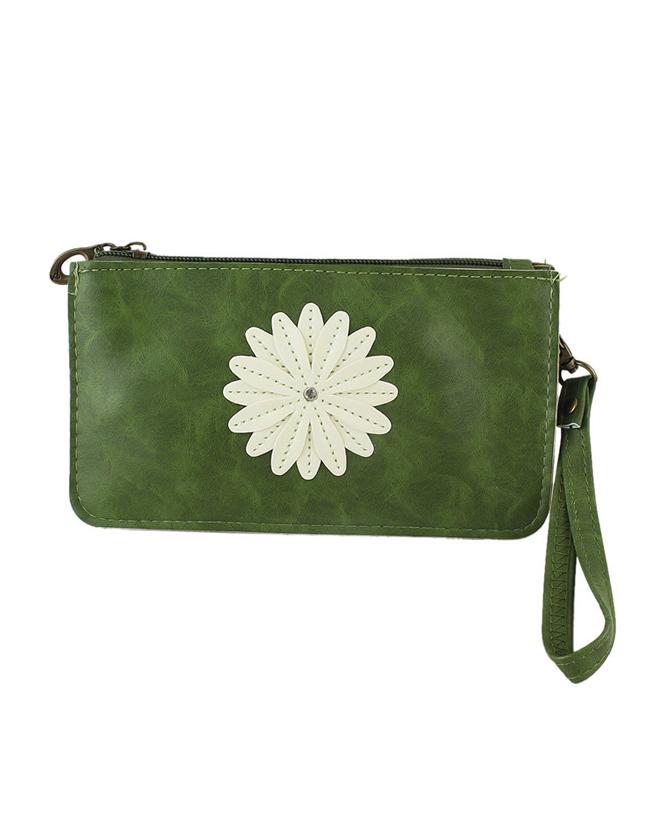 Romwe Green Small Pu Leather Bag