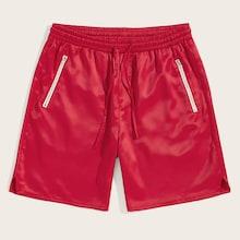 Romwe Guys Zip Pocket Drawstring Waist Shorts