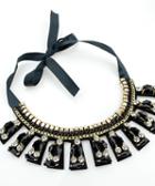 Romwe Rowly Black Jewelry Necklace