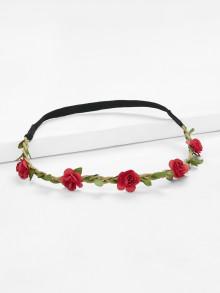 Romwe Flower Design Woven Headband