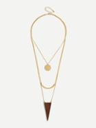 Romwe Triangle & Round Design Layered Chain Necklace
