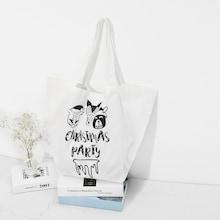 Romwe Christmas Cartoon Print Tote Bag
