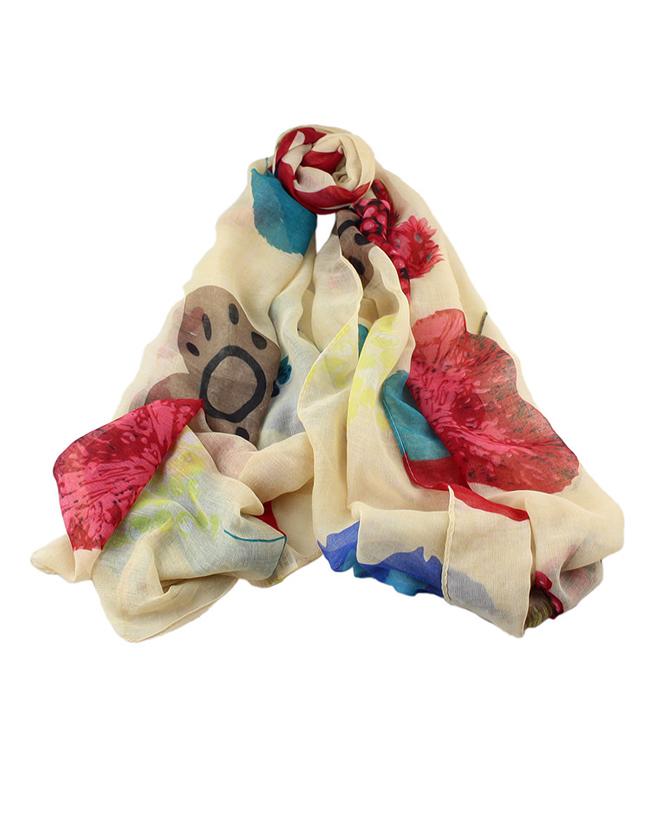 Romwe Colorful Printed Long Scarf