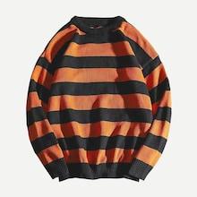 Romwe Men Striped Knit Jumper