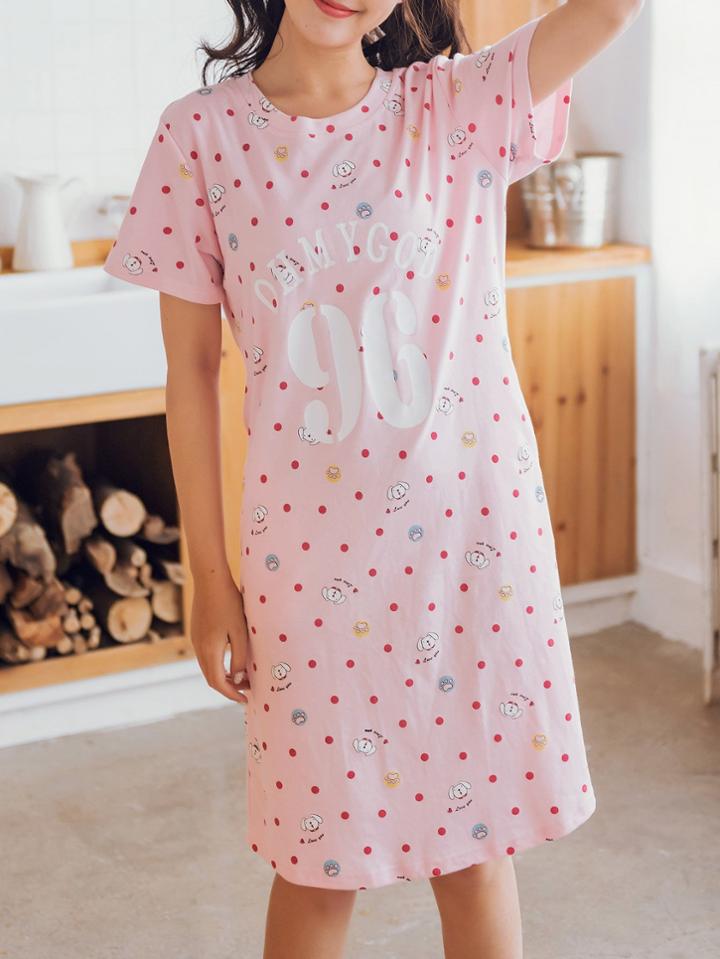 Romwe Letter & Dog Print Dress
