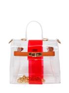 Romwe Clear Satchel Bag