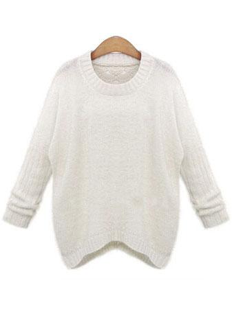 Romwe Hollow Loose Mohair Sweater