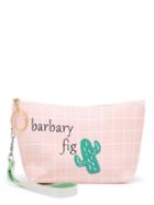 Romwe Cactus Pattern Grid Accessory Case With Wristlet
