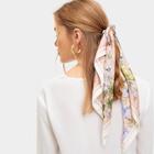 Romwe Scarf Knot Floral Hair Tie