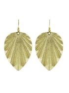 Romwe Gold Long Earrings With Leaf Charm Drop Earrings