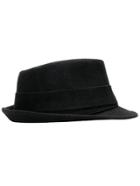 Romwe Black Wool Boater Hat