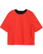 Romwe Short Sleeve Loose Orange Top