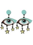 Romwe Acrylic Star Eye Hanging Earrings