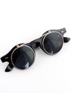 Romwe Black Double Layered Sunglasses