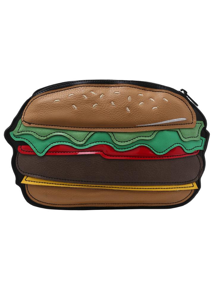 Romwe Hamberger Clutch Bag