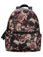 Romwe Vintage Allover Rose Print Backpack