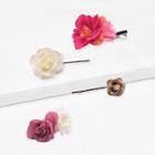 Romwe Flower Decorated Hair Clip 4pack