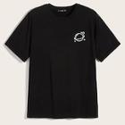 Romwe Guys Saturn Print T-shirt