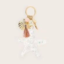 Romwe Shell & Tassel Detail Seastar Bag Accessory