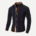 Romwe Men Contrast Stitching Shirt