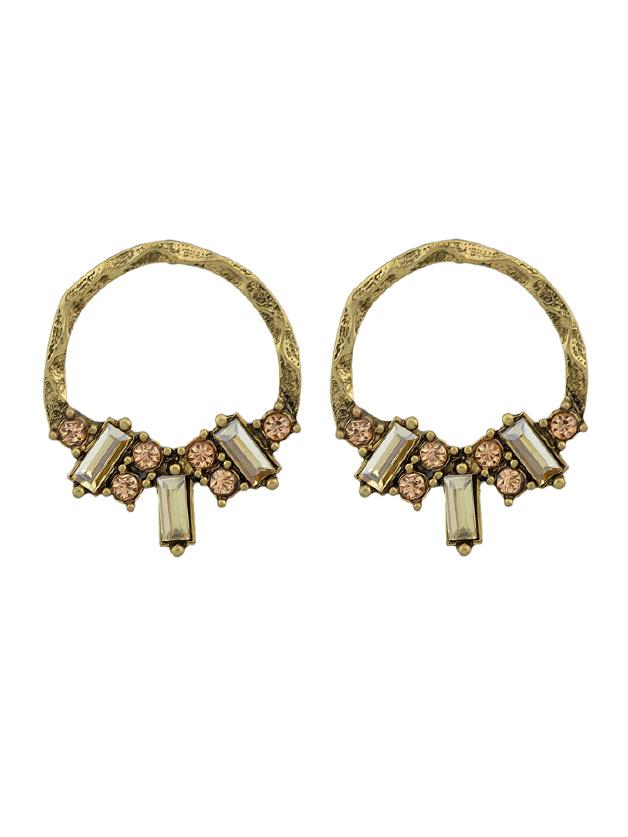 Romwe At-gold Vintage Circle Earrings