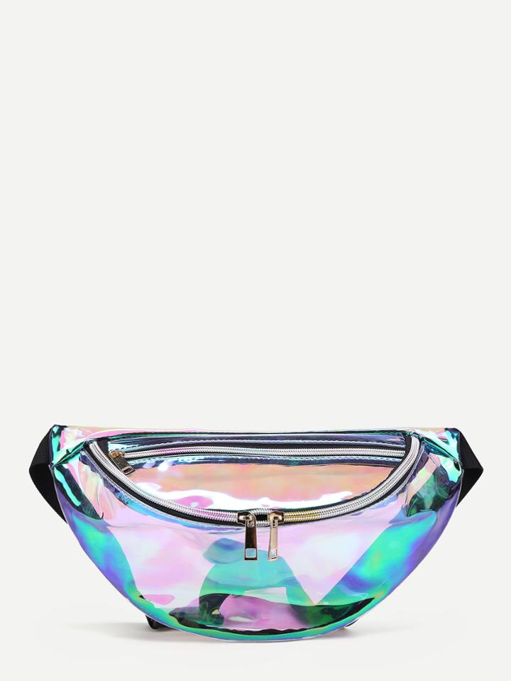 Romwe Clear Pvc Bum Bag