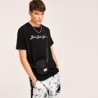 Romwe Guys Letter Print Tee & Tie Dye Pants Set