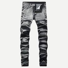 Romwe Men Ruched Jeans