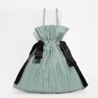 Romwe Pleated Design Chain Crossbody Bag