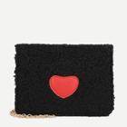 Romwe Heart Detail Fluffy Chain Bag