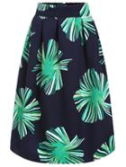 Romwe Banana Leaf Print Skirt