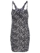 Romwe Spaghetti Strap Leopard Print Slim Dress
