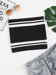 Romwe Contrast Tube Top