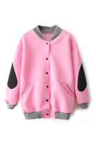 Romwe Color Block Buttoned Casual Coat